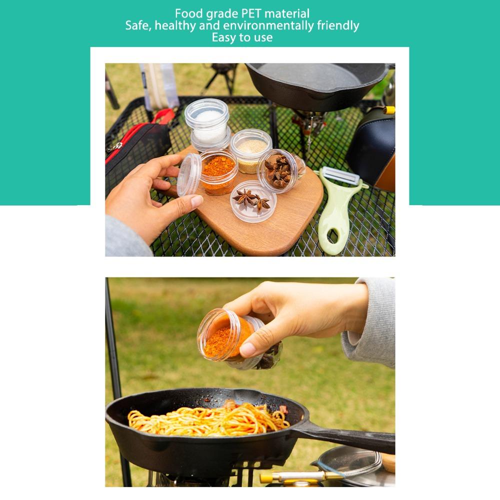40ml Portable Seasoning Holders PET Spice Dispenser Durable Travel Spice Kits Outdoor