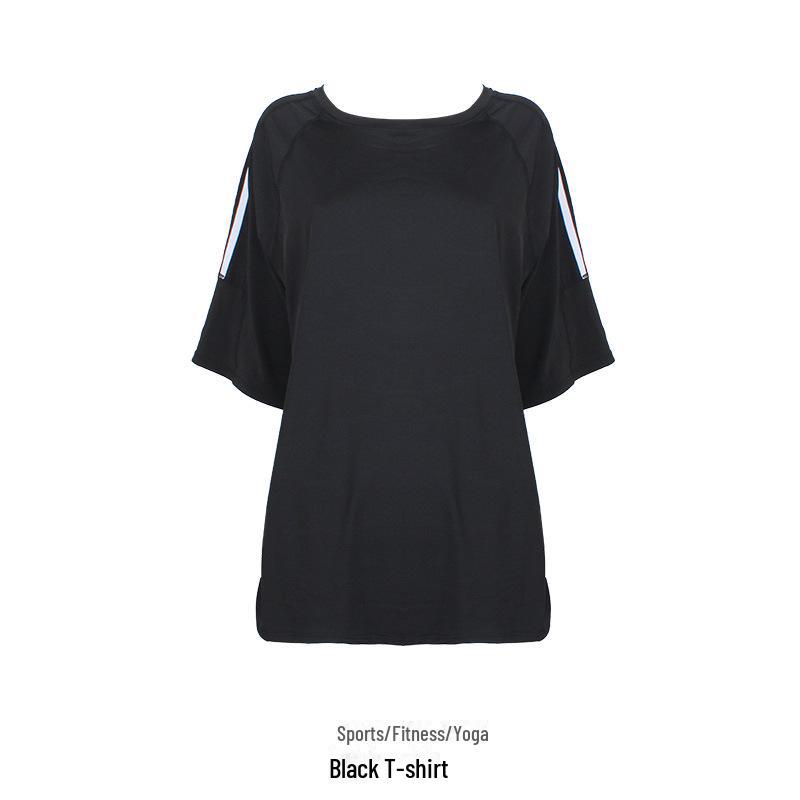 2024 Новая летняя футболка свободного кроя с коротким рукавом для йоги и бега