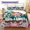Spy x Family Anime Pattern Bedding Set Quilt Cover Pillowcase Home Decor Gift (1 * duvet cover + 2 * pillowcase, without core)