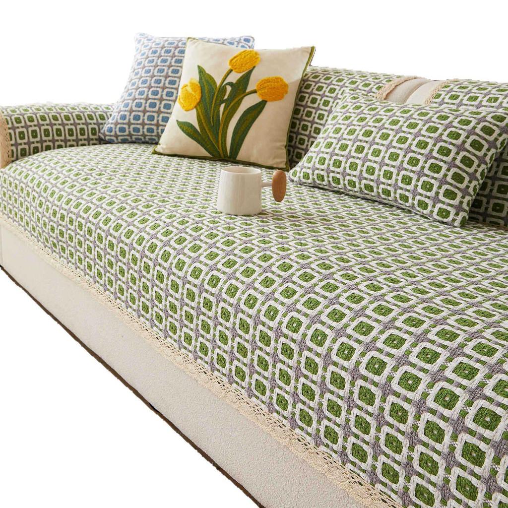 Atmosphere 2025 All-Season Universal Sofa Cover: Skin-Friendly, Breathable, Armrest & Backrest Towel.
