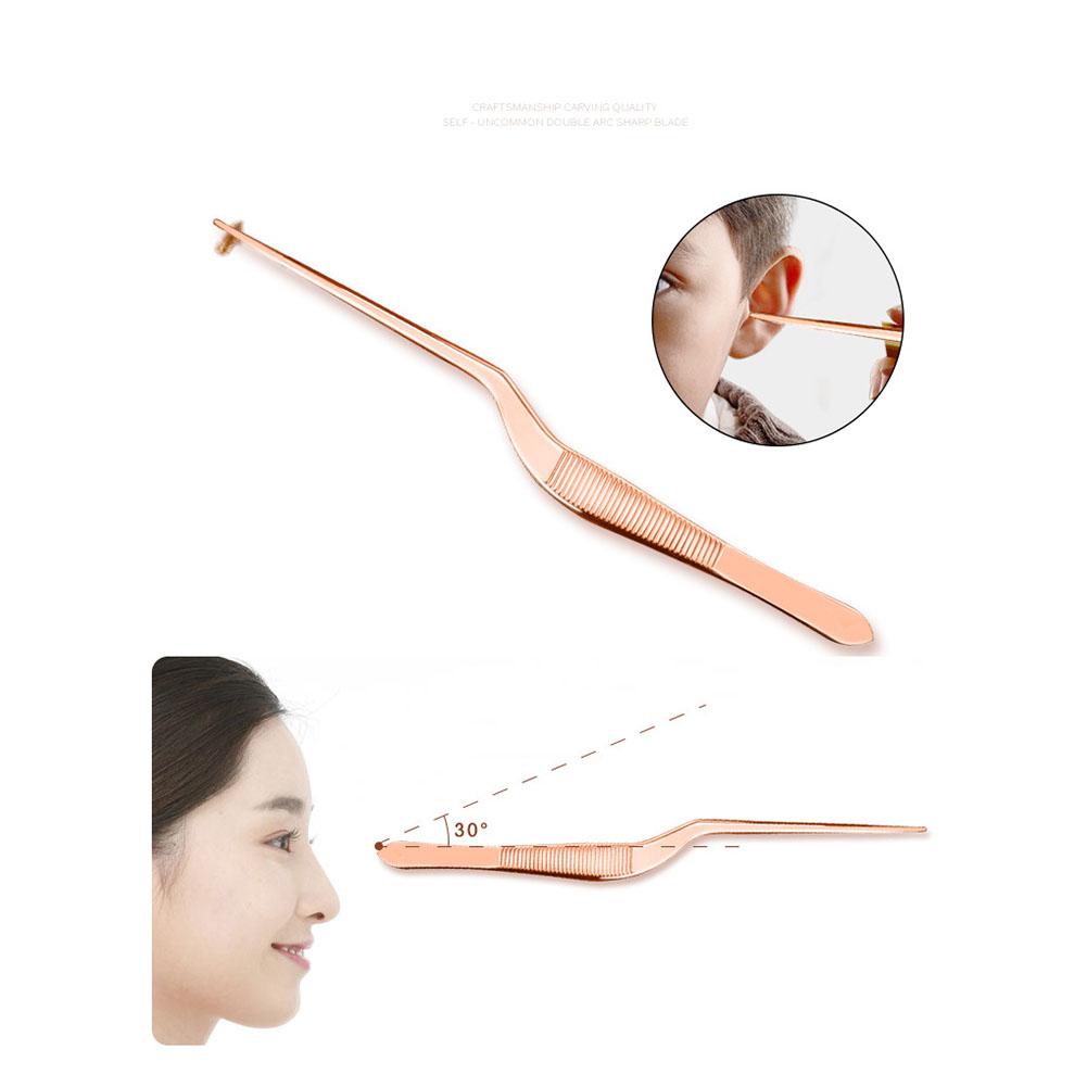 7 Pcs/Set Stainless Steel Earpick Ear Wax Removal Tool Set Glowing Ear Spoon Adult Children Safe Ear Wax Cleaning Tools