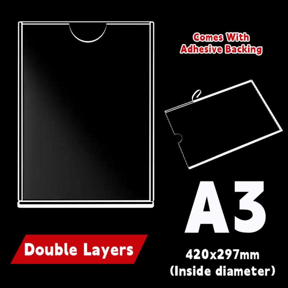 Самоклеящаяся фоторамка Прозрачный держатель для карточек Высококачественный держатель для табличек Подставка для карточек