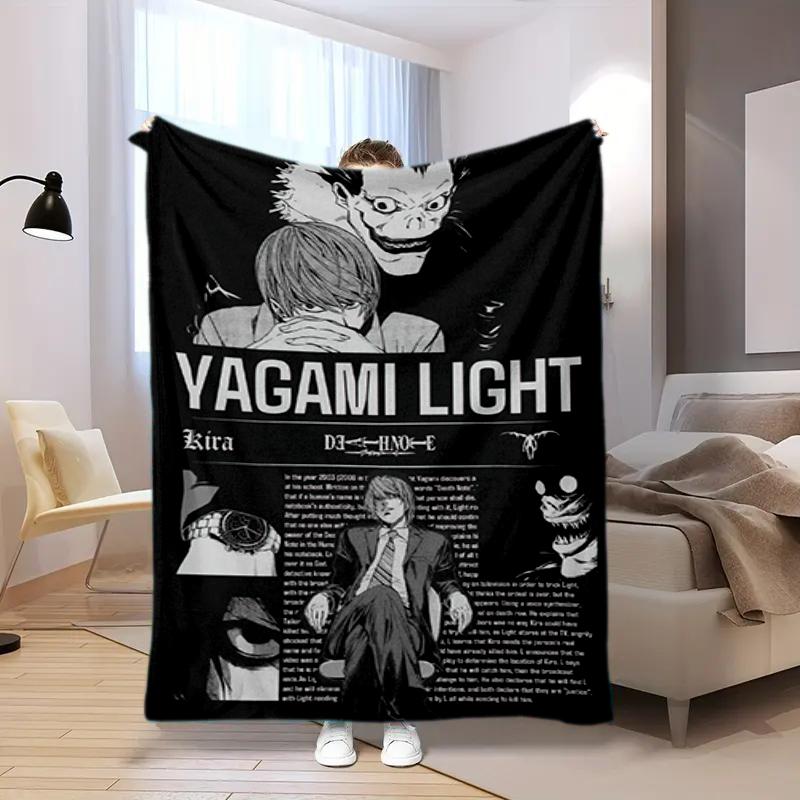 Death Note Anime Character Print Blanket Soft And Comfortable Camping Trip Bedroom Christmas Gifts Sheet