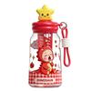 Cartoon Star Plush Straw Cup with Lanyard for Children