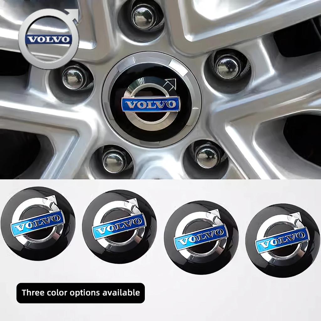 For Volvo For Volvo Xc60 Xc90 V40 V60 S60 V50 V90 S80 C40 XC40 V70 XC70 C30 C70 4pcs 56mm Car Emblem Wheel Hub Center Cap Sticke BO7