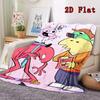 Smiling Friends 2D Flat Pattern Flannel Blanket High quality All Seasons Warmth and Comfort Perfect for Christmas Gifts.NMT0928563
