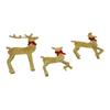 Праздничное украшение в виде оленя, золотистый светодиод, простая сборка, 3 предмета, семейный декор в виде оленя для рождественского фестиваля, двор
