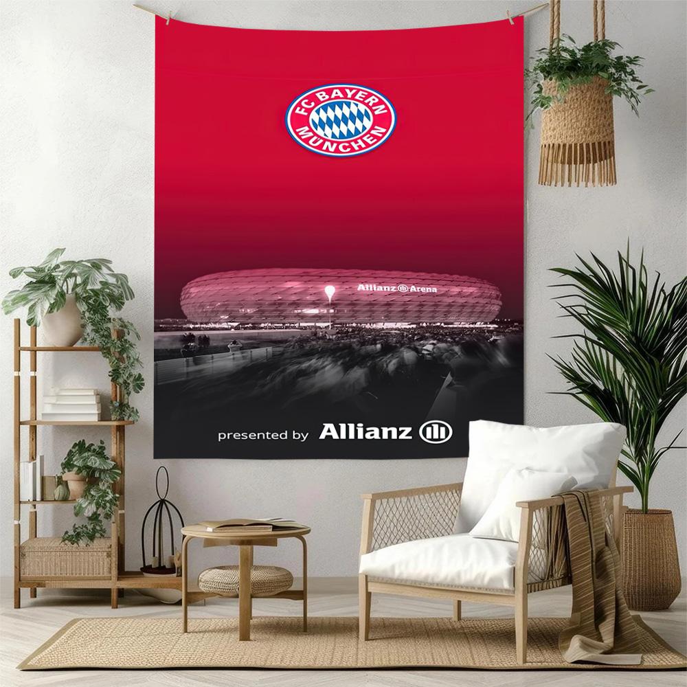 Bayern Munich Wall Decor Tapestry Art For Pet Memorial Birthdaywedding Party Backdrop Family Gift