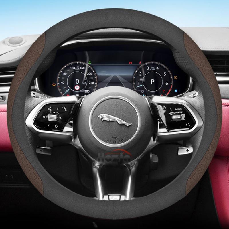Leather Car Steering Wheel Cover for Jaguar X F S Type XF 250 260 XE XFR E F I Face Xj X350 X351 Xjl Accessories