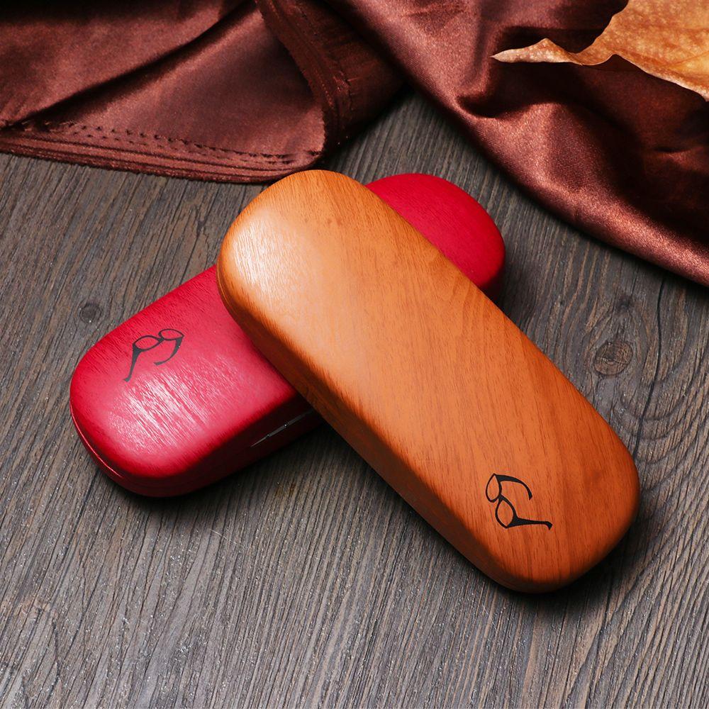 Мужской Женский Деревянный Зернистый Кожа PU Футляр для Очков Жесткий Набор Держатель Чехол для Очков Чехол для Очков для Чтения