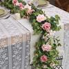 Artificial Vine Realistic Artificial Flower Garland Elegant Fake Rose Vine for Wedding Party Decoration
