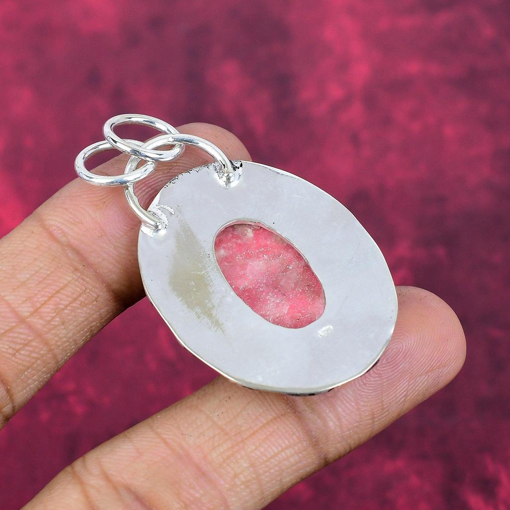 Pink Thulite Jewelry, 925 Solid Sterling Silver Pendant Handmade Gemstone Jewelry, Gifts For Wife Brand New Pendant Jewelry