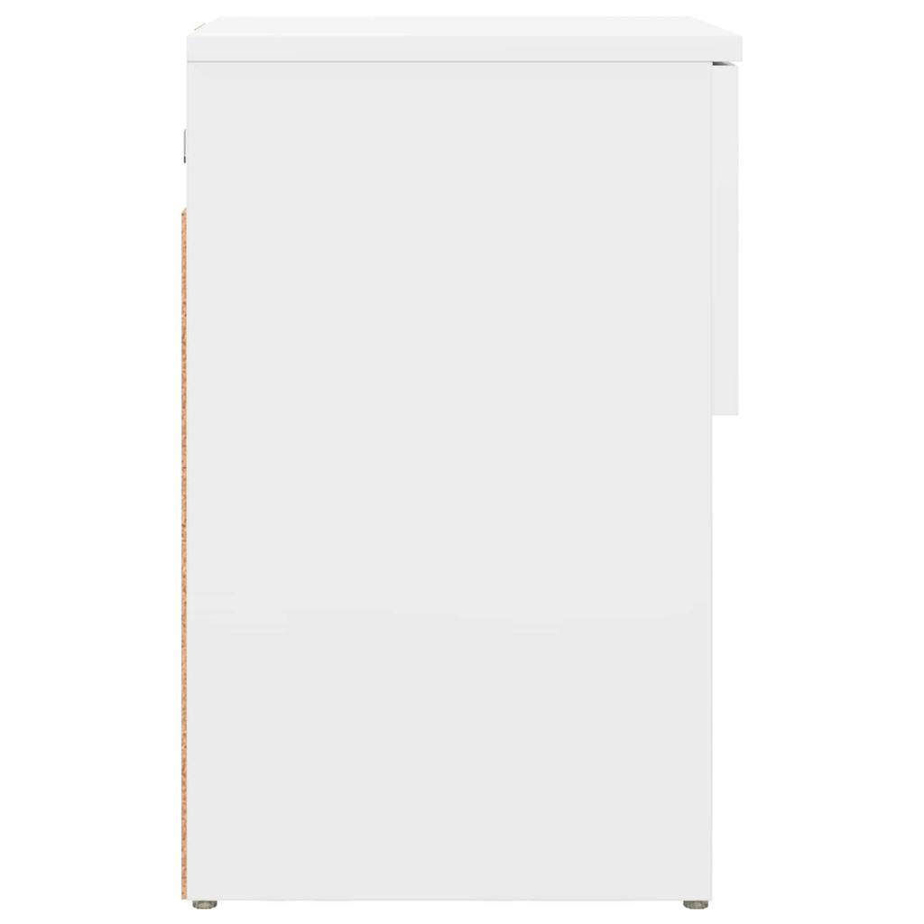 Bedside Cabinet in White 29 x 31.5 x 49 cm Particleboard