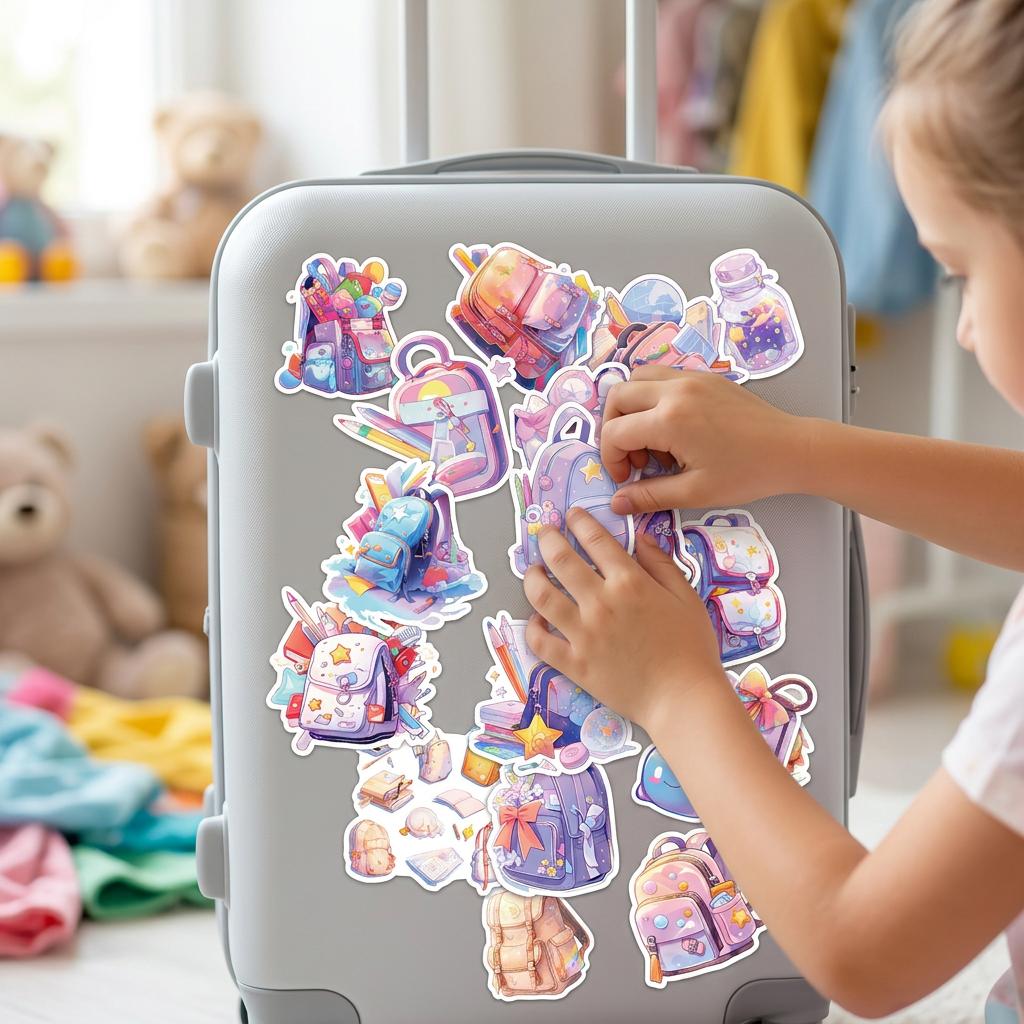 50Pcs Waterproof Graffiti Stickers Durable PVC Material for Creative Stationery Decoration