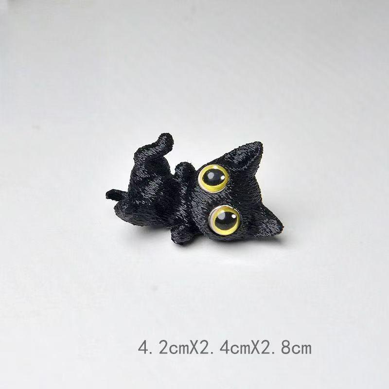 3D-печатные ornaments с большими глазами, мини-статуэтки кошек, миниатюрные милые котята, поделки для микро-ландшафтов, маленькие ornaments, украшение для рабочего стола