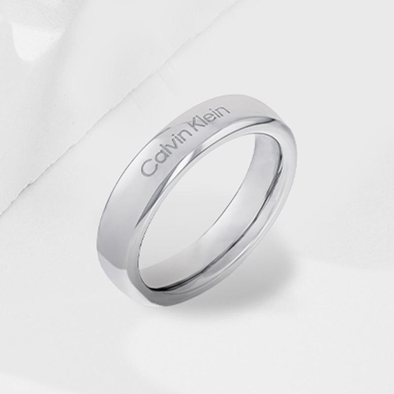 Calvin Klein Серия «Вечность» Минималистичное кольцо-обруч однотонное стальное кольцо Унисекс кольца 35000513