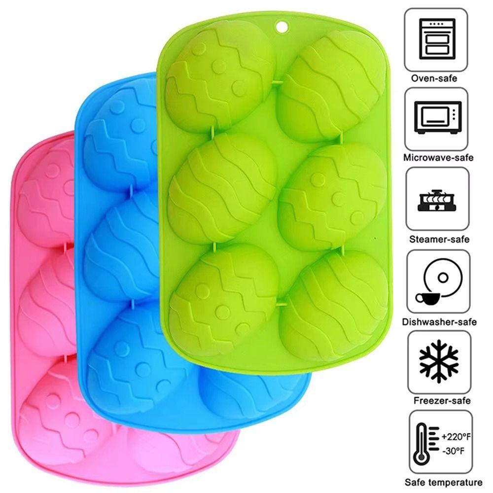 Handmade Easter Egg Mold Egg Shape Chocolate Tray DIY Silicone Mold Easter