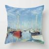 Клод Моне, чехол для подушки из полиэстера с принтом, чехол для дивана, пейзаж, всемирно известная картина маслом, декоративная наволочка, домашний декор