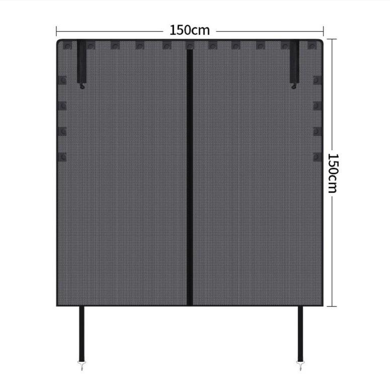Car Tailgate Mosquito Net Breathable UV Resistant Mesh Screen Universal SUV Trunk Curtain For Self-Driving Camping Use