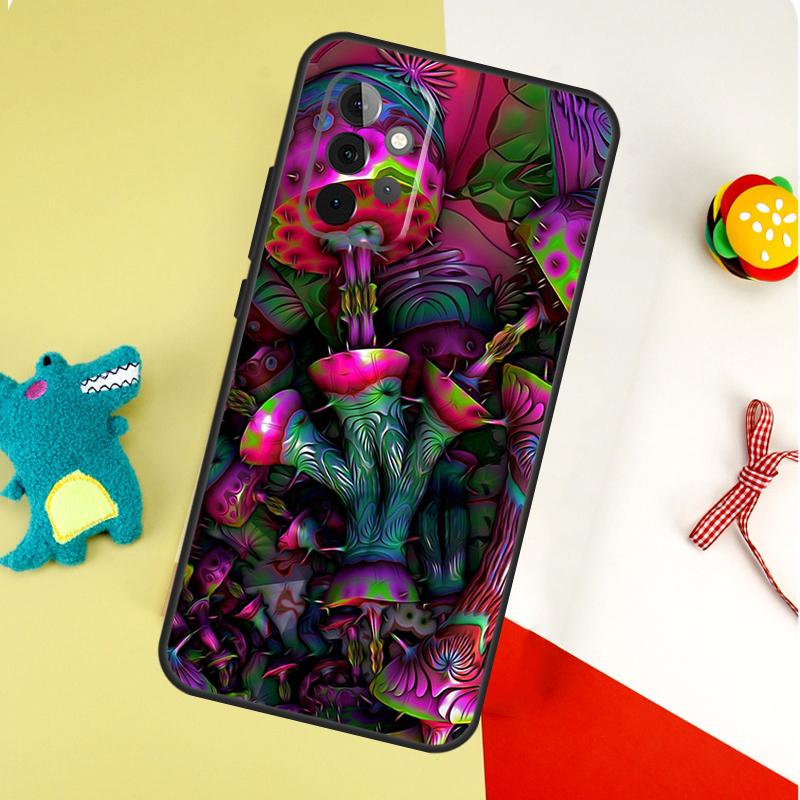 Психоделический арт с грибами для чехла на телефон Samsung Galaxy A53 A33 A13 A54 A34 A14 A55 A35 A15 A05 A06 A16 A22 A32 A52