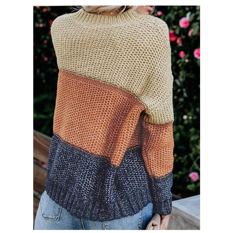 Women S Casual Loose Fit Pullover Crew Neck Knit Sweater