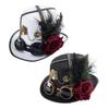 Steampunks Top Hat Universal Nonwoven Victorians Hat with Goggles Unisex Costume Hat HippiesHat Halloween Party Supply