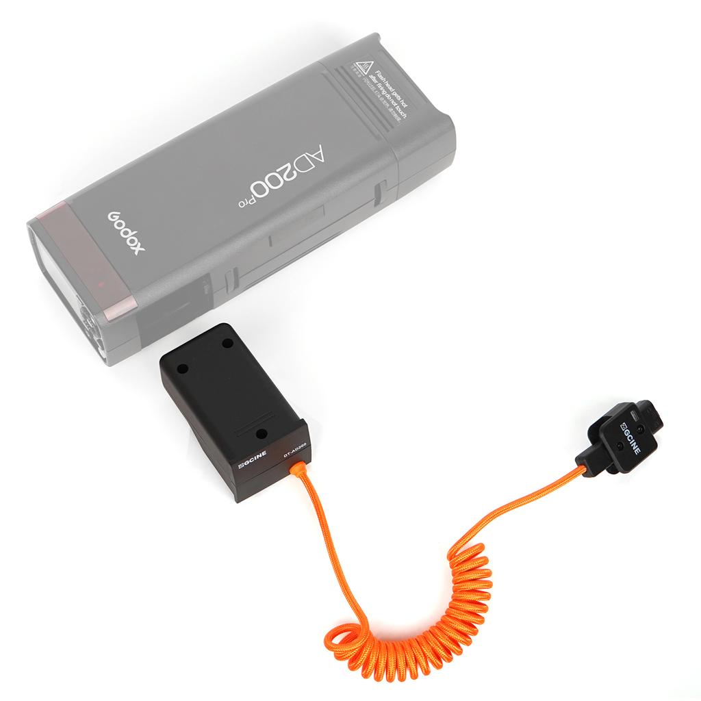 ZGCINE DT-AD200 Dummy Battery with D-Tap Plug Replacement for Godox AD200/ AD200 Pro/ AD200 Pro II/