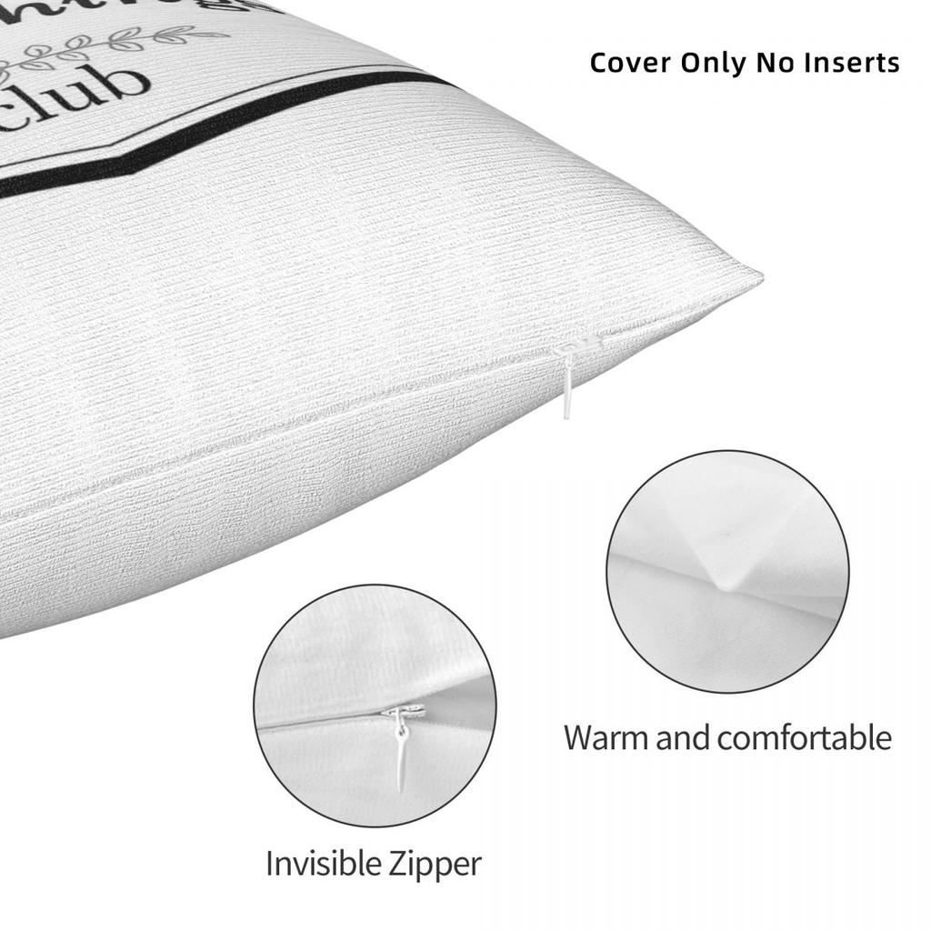 The Finer Things Club Square Pillowcase Polyester Linen Velvet Printed Zip Decor Throw Pillow Case Bed Cushion Cover 45X45