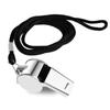 Loud Metal Whistle Professional with Rope Sport Whistle Wear Resistant Portable Stainless Steel Whistles Referee Metal Whistles