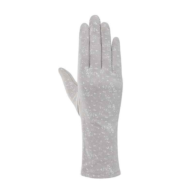 Women's Sunscreen Gloves Medium and Long Thin Summer UV Protection Gloves Pink Small Floral Riding Touch Screen Gloves