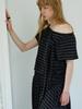 FUNFROMFUN Lazy Bow Top, Charcoal