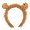 1/3/4Pcs Lion Costume Set for Youth Adult Halloween Cosplay Soft Plush Headband Tail Gloves Nose Kit Animal Theme Party Dress-Up