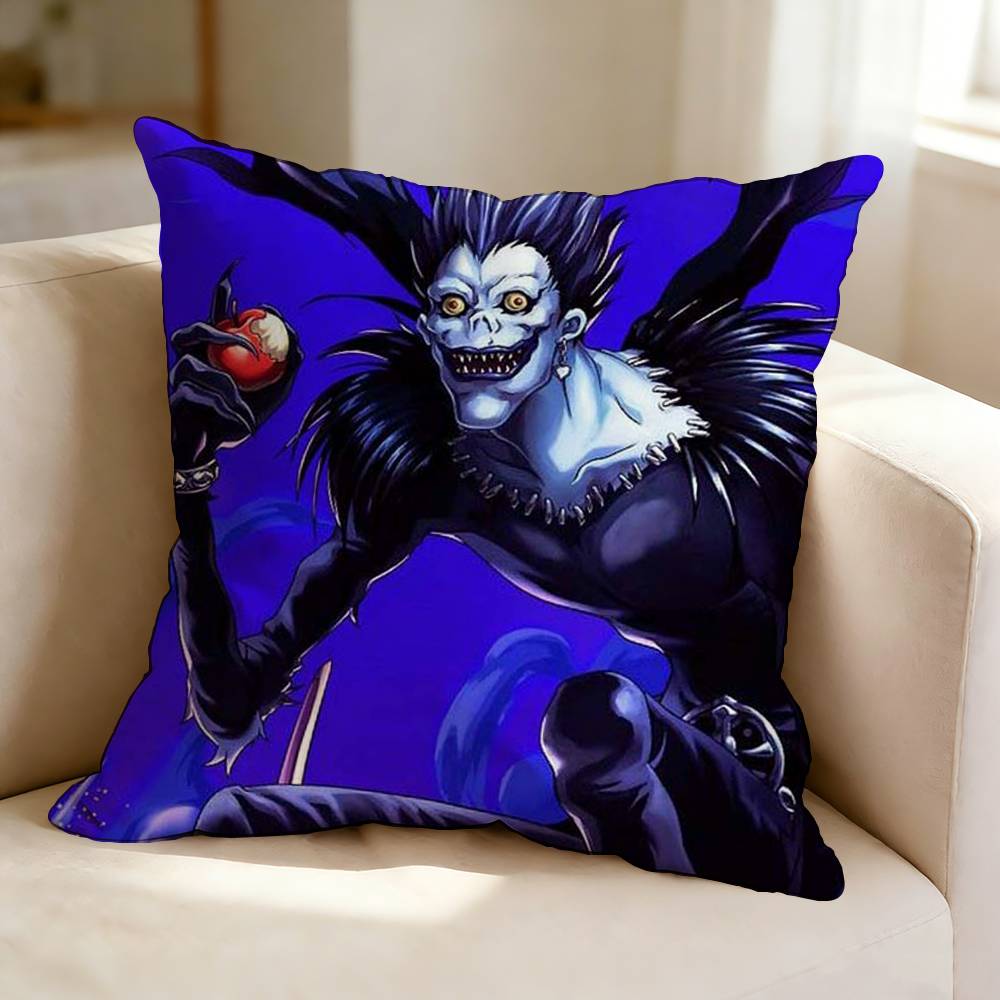 Anime DDeath NNote RRyuk Shinigami Square DoubleSided printed Pillow Case Bedroom Bedside Pillow Sofa Cushion Cover