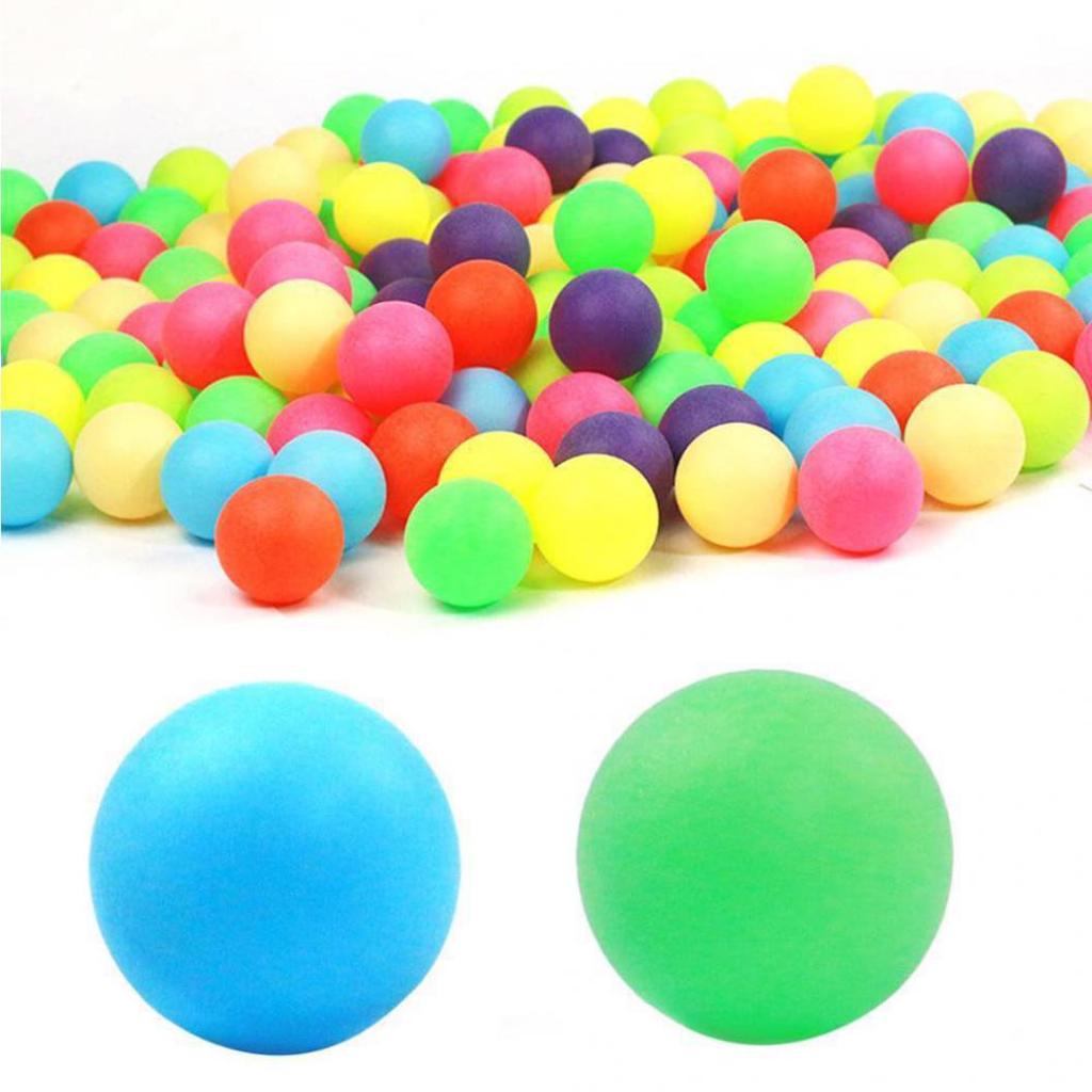 100Pcs Colored Ping Pong Balls Entertainment Table Tennis Mixed Colors for Game