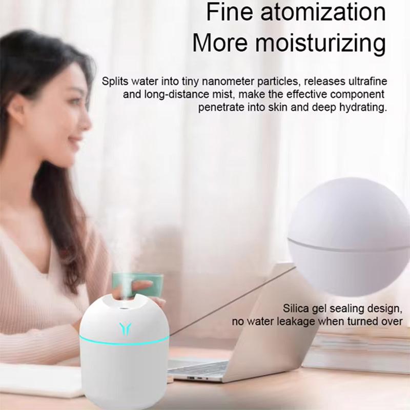 Портативный мини-увлажнитель для автомобиля, маленький увлажнитель-диффузор с прохладным туманом, персональный настольный для спальни, путешествий, офиса, дома