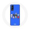 Case for Vivo Y72 BTS BT21 Tata Chimmy Cooky Rj Koya Shooky And Mang Play Music Blue Background