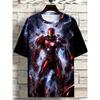 Летняя мужская 3D-печатная футболка Marvel Мстители Железный Человек - Уличная с круглым вырезом, свободная, с коротким рукавом, для взрослых, спортивная футболка