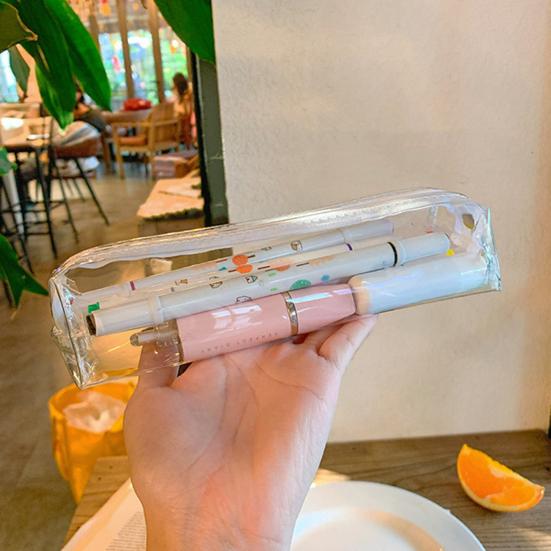 Прозрачная сумка для карандашей Портативная мешка на молнии