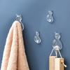 5Pcs Wall Mounted Wall Hook Waterproof Cartoon Cat Hooks Multifunctional Towels Rack  Space Saving