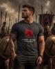 Spartan Shield Greek Warrior Tee, Ancient Lambda Emblem Apparel