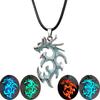Светящееся в темноте ожерелье с подвеской в виде дракона, лунный камень, светящееся ожерелье для мужчин и мальчиков