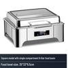 Stainless Steel Electric & Alcohol Buffet Warming Stove with Hydraulic Flip-Top