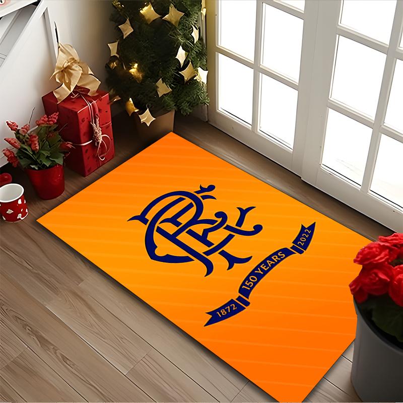1pc Rangers FC Printed Chair Rug for Home Office Use, Living Room Kitchen Game Room Area Carpet