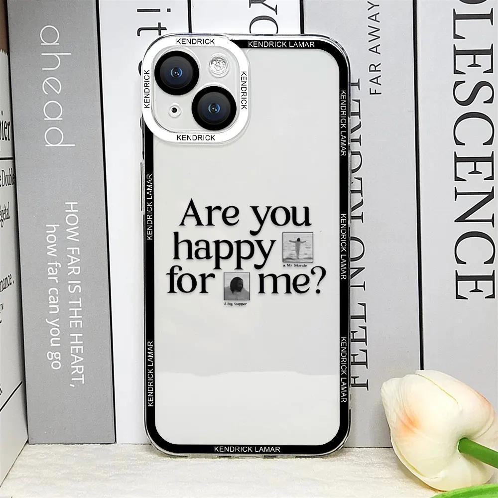 Минималистичный постер Кендрика Ламара Чехол для телефона для IPhone 16 15 14 13 12 11 Pro MAX Mini XS X SE2 8 7 Plus Чехол Прозрачный Fundas Coque