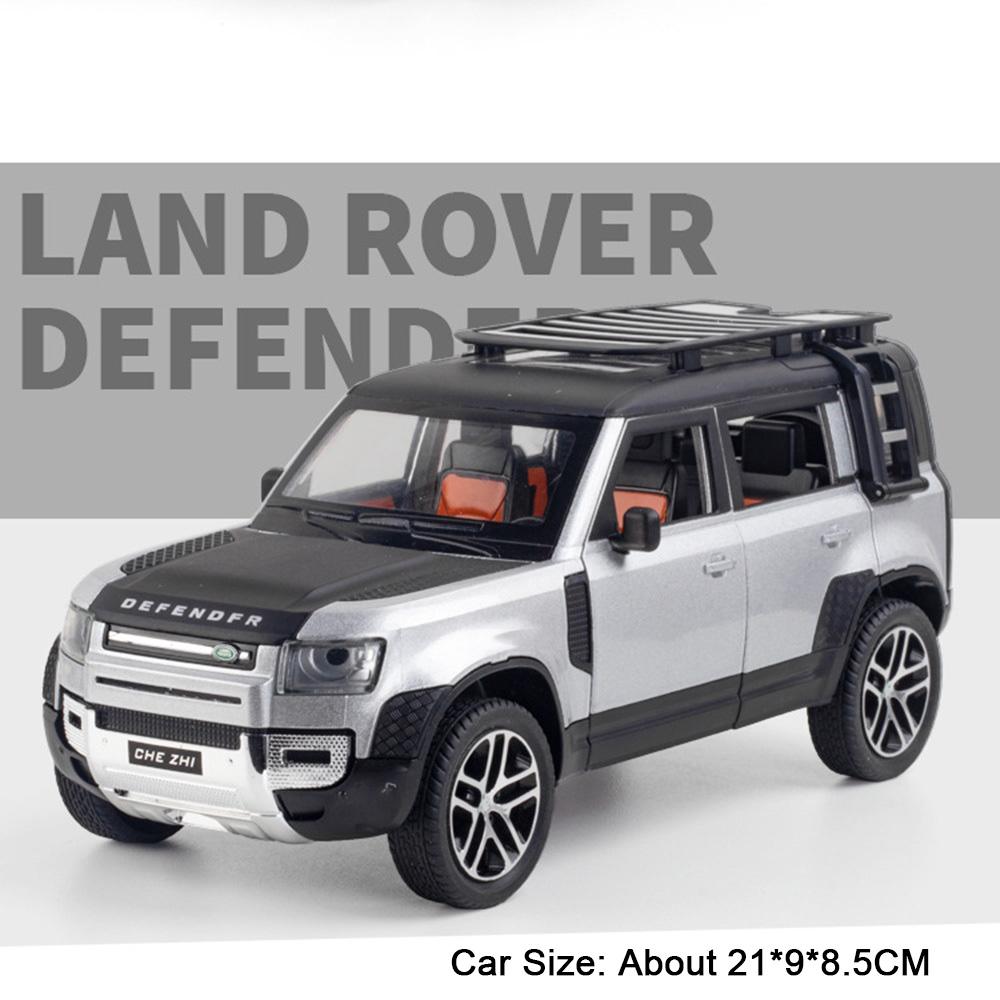 1:24 Scale Land Rover Defender LX600 Sports Car Model Toy Sound Light Pull Back Metal Models Toys Christmas Gifts for Child