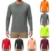 Мужской спортивный топ с длинным рукавом реглан однотонной расцветки
