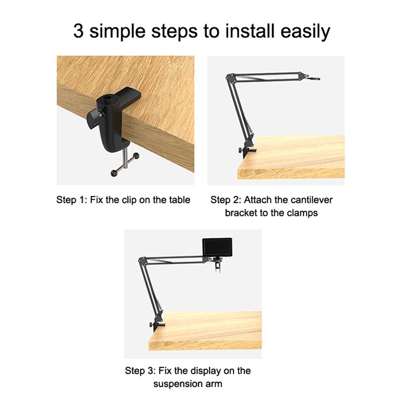 Flexible Microscope Arm Stand Adjustable Metal Bracket Microscope Mount Compatible With Dm4 Dm7 Dm9 Ms1 Ms3
