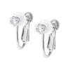 Бриллиантовые серьги Kyocera, полностью платиновый натуральный камень, камень апреля [Kyocera] 0,2 карата