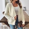 Women's Autumn and Winter Pearl Button Casual Solid Color Cardigan Sweater