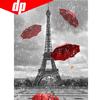 5D Diy Diamond Картина Полные изображения «Красный зонтик» Алмазная мозаика Вышивка Стразы